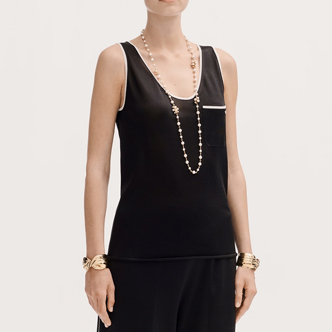 9A+ quality chanel silk-blend tank top